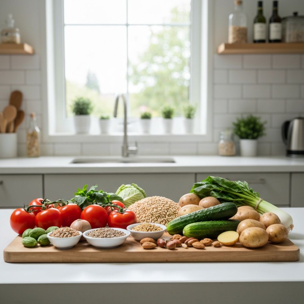 Fresh vegetables and healthy ingredients